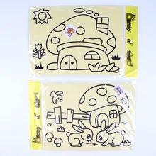 От производителя детская картина из песка ручной работы DIY родитель и ребенок Интерактивный цветной песок окрашенные Обучающие игрушки S