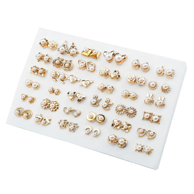 Women Plastic Crystal Small Stud Earrings Set Girl Heart Star Animal Moon Crown Sun Flower Earring Brincos Jewelry