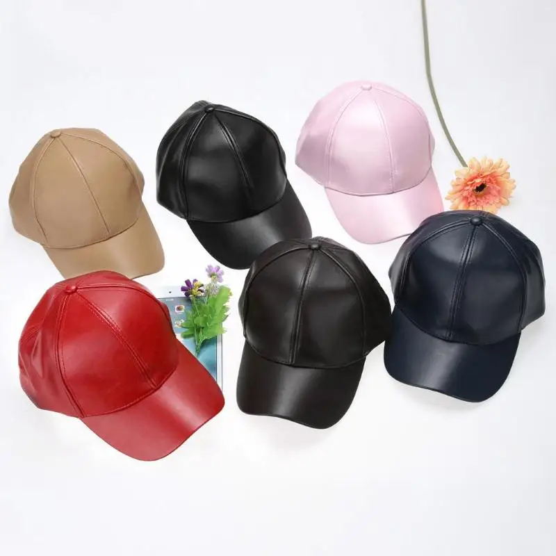 Бейсболка из искусственной кожи для мужчин и женщин Регулируемая Snapback 2018 лидер