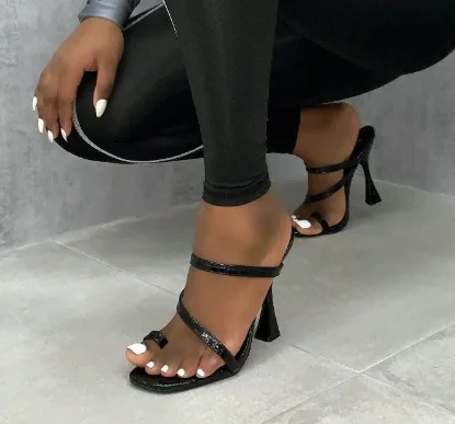 

Summer Woman Shoes Slippers Basic Square Toe PU Concise Shallow Slip-On Pinch toe Outside Pumps Size 35- 42 White