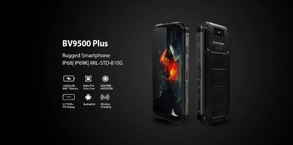 IP68 Водонепроницаемый Blackview BV9500 Plus Helio P70 восьмиядерный смартфон 10000 мАч 5,7 дюймов FHD 4 Гб 64 ГБ Android Dual SIM мобильный телефон