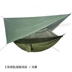Ensemble hamac et canopée moustiquaire, lit de Camping, tente d'arbre, loisirs en plein air 