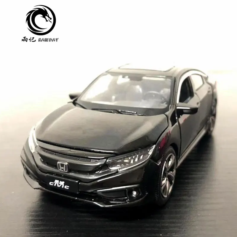 JK 1/32 масштабная модель автомобиля игрушки Япония Honda Civic звук и свет литья под давлением Металл тянет назад модель автомобиля игрушка для подарка, дети, коллекция