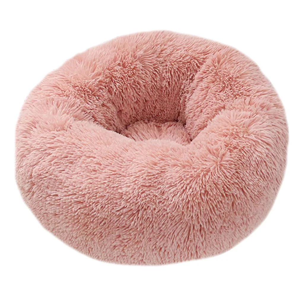 Белый Pet плюшевый пончик Cuddler кошки кровать теплый мягкий утолщенный усиленный коврик для собак и щенков Подушка HYD88 - Цвет: Белый