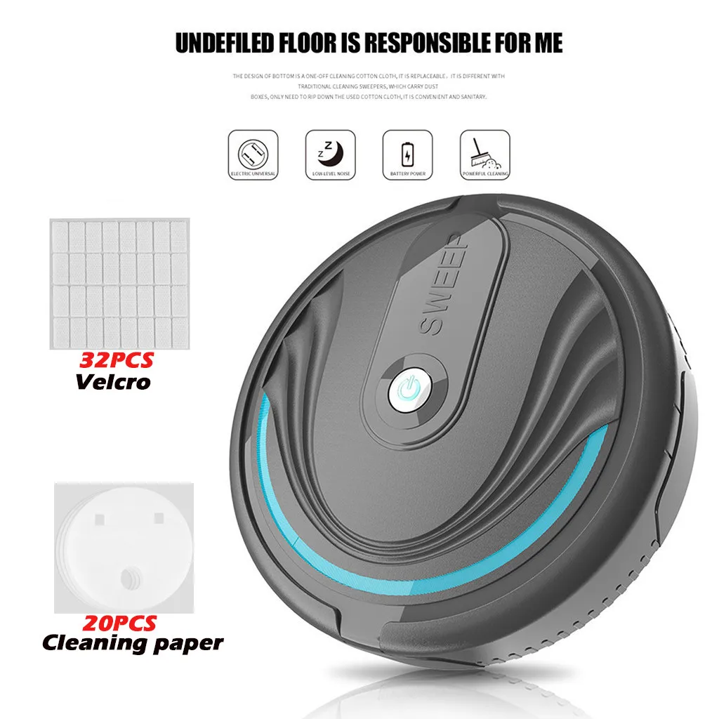 

Household Mini Cartoon Charging Sweeper Smart Full Automatic Mini Vacuuming Robot Household Appliances Charging Sweeper