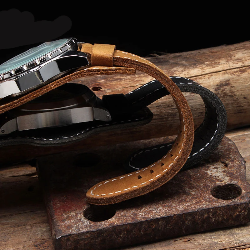 Ремешок Onthelvel 20 мм 22 мм из натуральной кожи для часов Panerai 24 мм 26 мм для матовых наручных часов с пряжкой# E