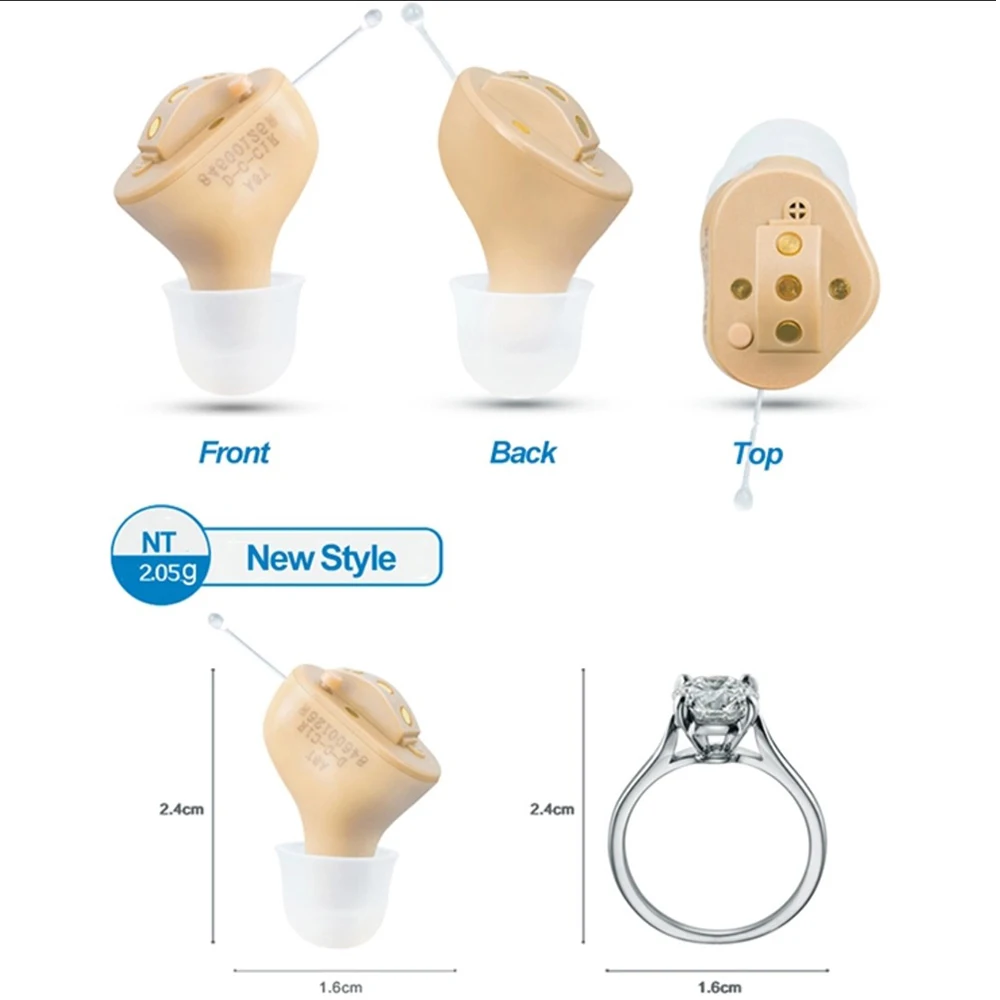 Дропшиппинг C55 перезаряжаемый Невидимый полный в ухо цифровой слуховой аппарат 6 каналов 8 полос USB Перезаряжаемый CIC слуховые аппараты