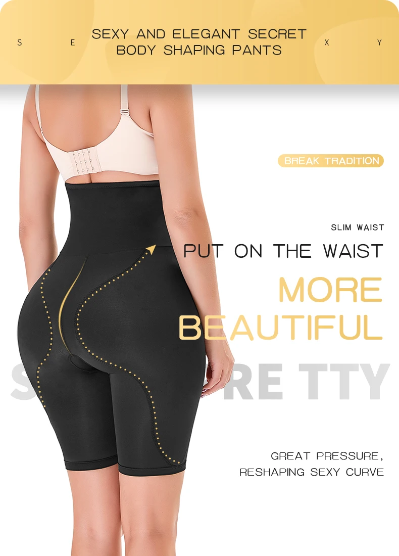 Booty Butt Lifter High Waist Trainer Thigh Women Shapewear Seamless Panties Push Up Ass Lift Hips Pads Faja Shaper Padding Pants spanxs