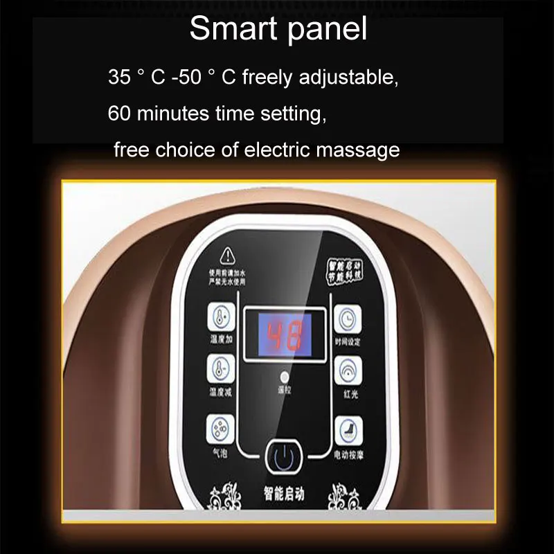 Tai Chi-style Автоматическая Массажная ванночка для ног, электрическая нагревательная пена для умывания ног