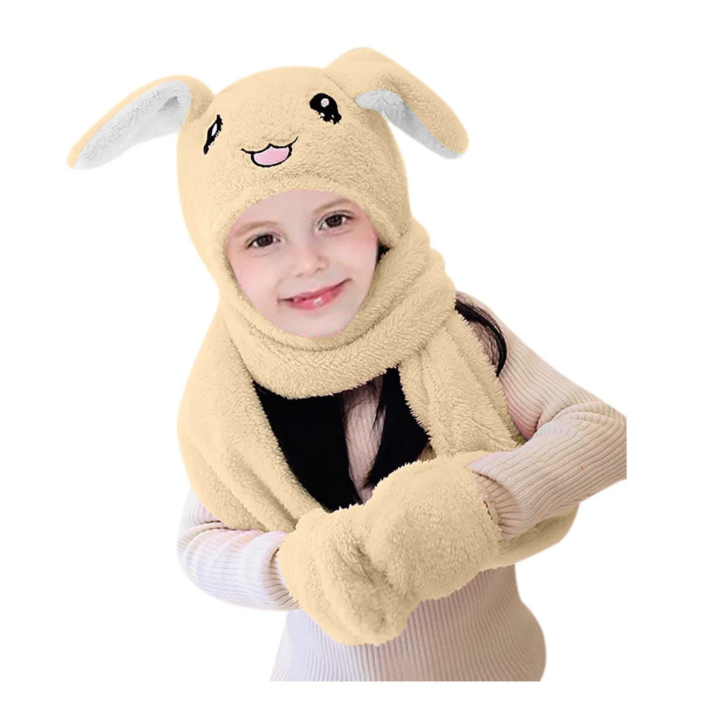 Gorros mujer invierno czapka zimowa Милая шапка 3 в 1, перчатка, шарф, можно перемещать, подушка безопасности, магнитная шапка, плюшевая, для танцев, с заячьими ушками, женская шапка