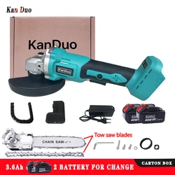 KANDUO – meuleuse d'angle sans fil, diamètre intérieur 22.2mm, scie à chaîne Compatible avec batterie makita18v 