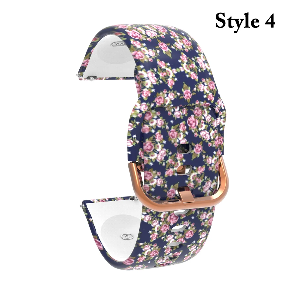 Style 4 Камуфляж Силиконовый ремешок для часов 20 мм для samsung Galaxy Watch Active/Active 2/42 мм с рисунком и на ремешке ремешок для смарт-браслета Amazfit Bip Lite - Цвет ремешка: Style 4