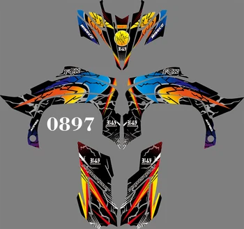 

0897 Motorcycle Team Graphic & Backgrounds Decal Sticker Kits for Yamaha YFZ450R 2009 2010 2011 2012 2013
