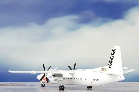 Herpa Wings Sweden скандинавские авиалинии системы Fokker F50 SE-LFP 1/200 литая модель самолета