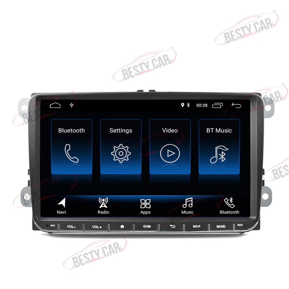 Android 9,0 2 Din автомобильный DVD Мультимедиа Стерео навигация для VW/Golf/Skoda/Polo головное устройство ips