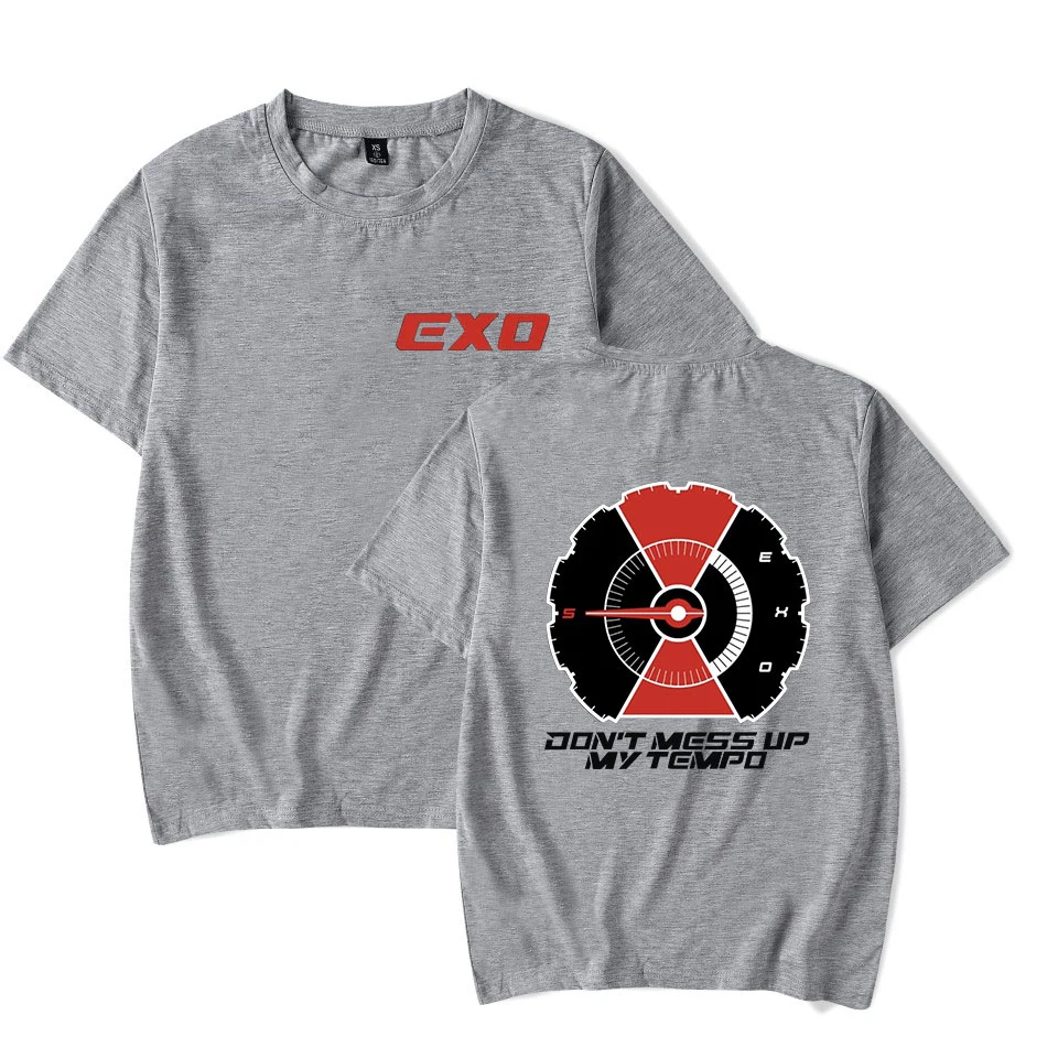 Kpop EXO Kay Sehun Xiumin Baekhyun Terra наклейка Футболка женская футболка Harajuku фанаты Топ летняя