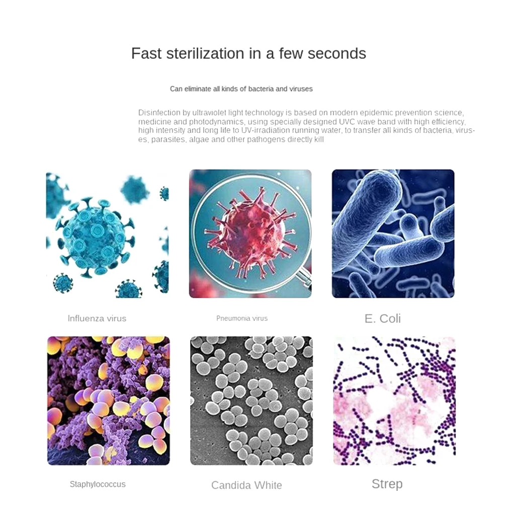 Handheld Portable LED UV UVC Disinfection Lamp Germicidal Sterilizer LED Light Efficient Disinfection UV Sanitizer Light