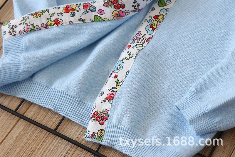 Bf-my749 кардиган с цветочным рисунком для девочек, Детский свитер, Осенняя новая стильная детская куртка