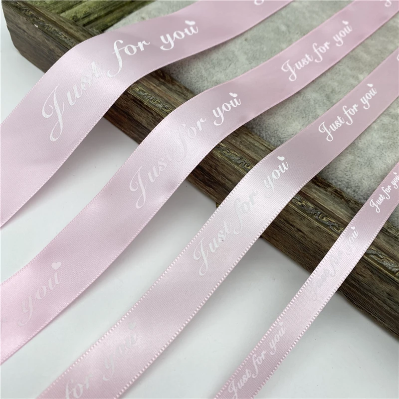 Printed "Just For You" Design Polyester Ribbon Romantic Gift Packaging Belt For Wedding Christmas Decoration 10/20/25/38mm ribbon decoration,ribbon supplies,christmas ribbon,wrapping ribbon,polyester ribbon