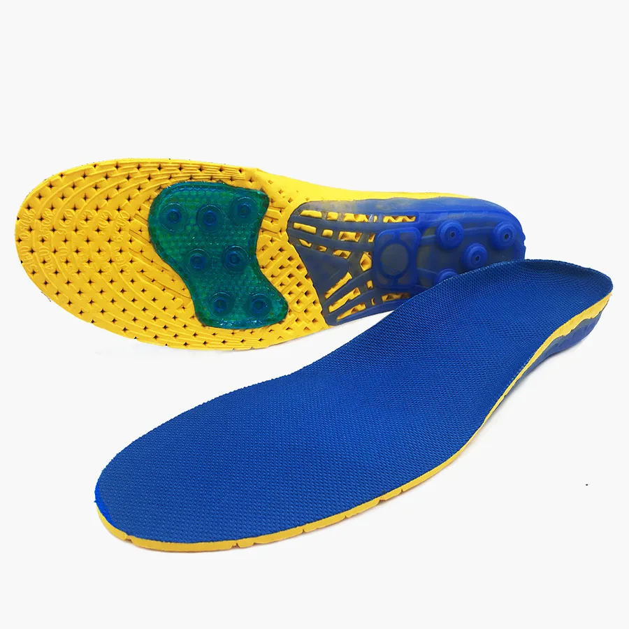 Стельки для кроссовок для обуви супер амортизирующие весенние спортивные стельки облегчение боли в ногах стельки для обуви для мужчин и женщин - Цвет: Upgrade Blue S code