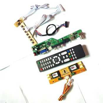 

For M201EW02 V1 V8 V9 HDMI VGA USB AV T.V53 drive card board keyboard+Remote+Inverter LVDS 4CCFL 30Pin LCD panel monitor DIY kit