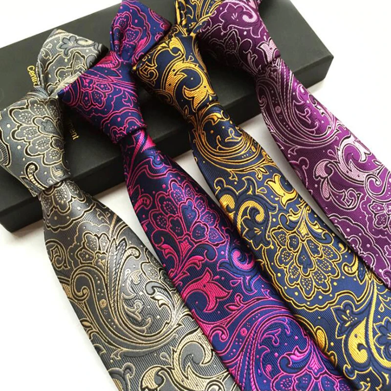 Шелковый галстук 8 см, красный, синий, цветочный галстук, Классический клетчатый галстук в полоску, деловые галстуки для мужчин, деловые, свадебные, вечерние галстуки