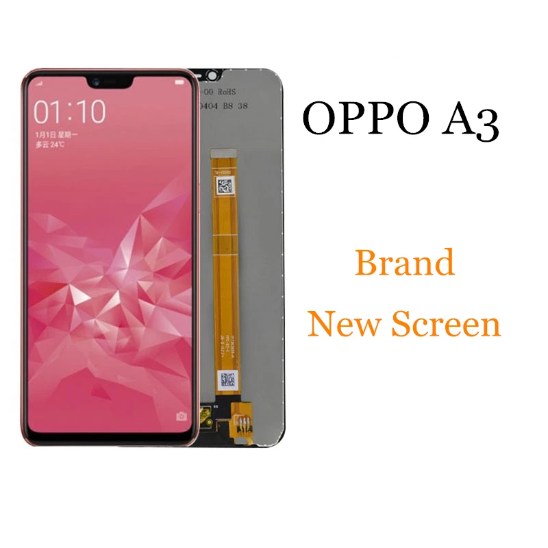 

For OPPO A3 LCD Display without Frame Touch Screen Digitizer Assembly Replacement No Dead Pixel Assembly For OPPO A3