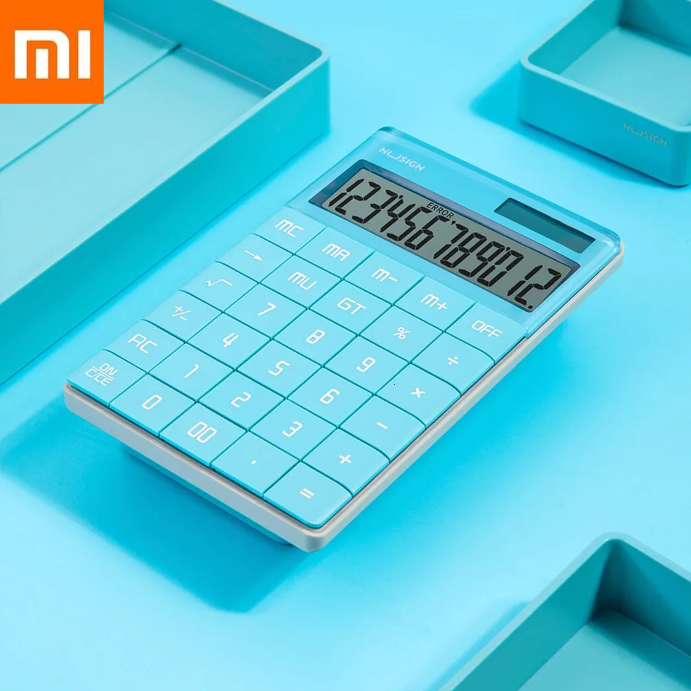 

4Color New Xiaomi Calculator Dual Power Supply Flat Panel Button Scientific Function Xiomi For Work Students Calculating Tool