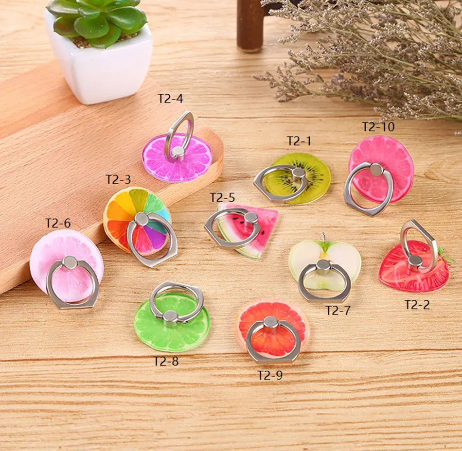

Universal Moblile Phone holder stand Finger Ring Accessories Fruit Charging for iphone 8 XS X 7 plus For Huawei Xiaomi f1 note7