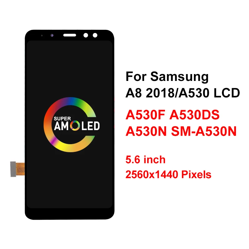 Super AMOLED для samsung Galaxy A8 lcd A530 кодирующий преобразователь сенсорного экрана в сборе A530f A530N с рамкой