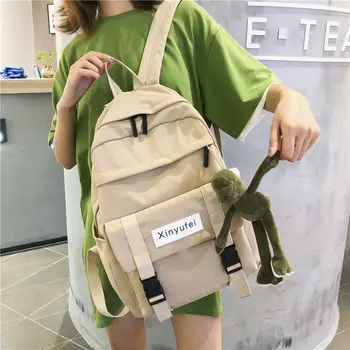 

Pink College Backpack Women New Waterproof School Bags for Teenage Girls Student Bagpack High School Female Shoulder Bag Bookbag