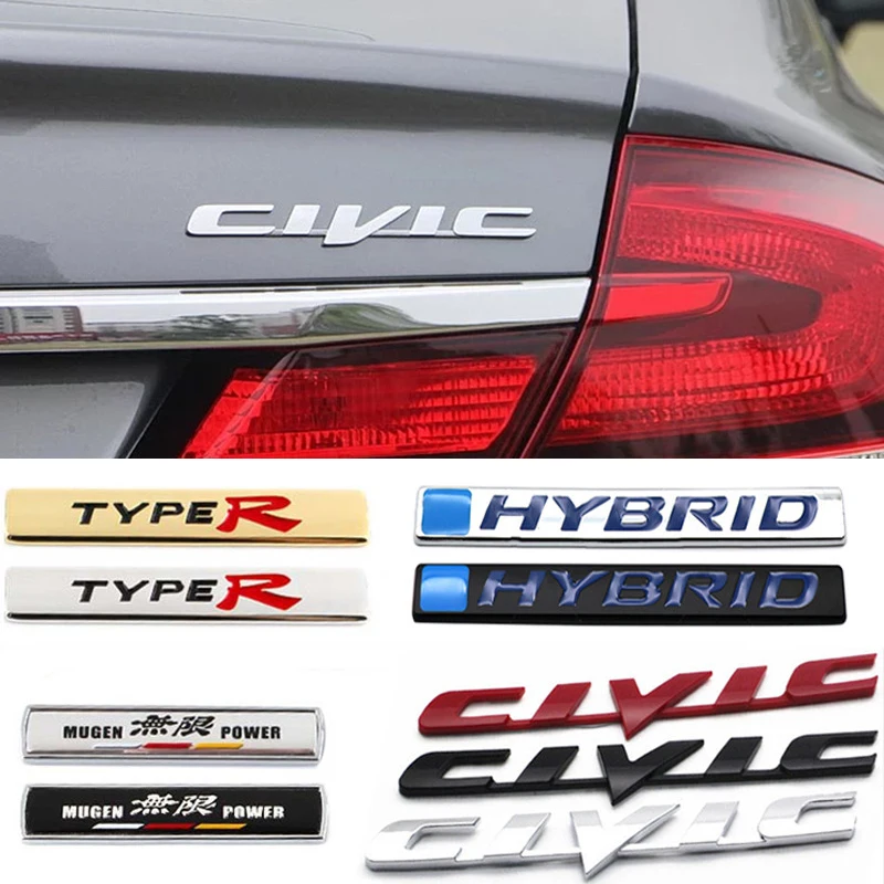 Для Honda Hybrid Civic Fit Jazz CRV Accord Odyssey Insight Spirior CRZ Typer Mugen боковая наклейка эмблема Авто