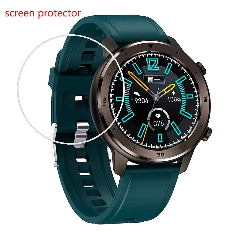 DT78 Смарт-часы для мужчин бизнес IP68 Водонепроницаемые носимые устройства 1,3 дюймов круглый сенсорный сердечный ритм кровяное давление кислородные умные часы - Цвет: green with free film