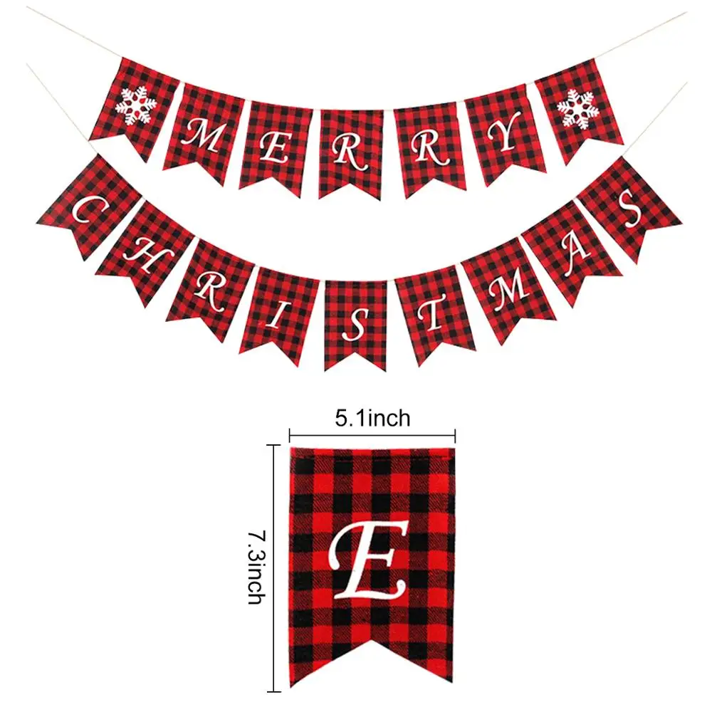 FENGRISE Red Christmas Banner Merry Christmas Decorations For Home Ornaments Christmas Xmas Cristmas Decor Navidad Noel