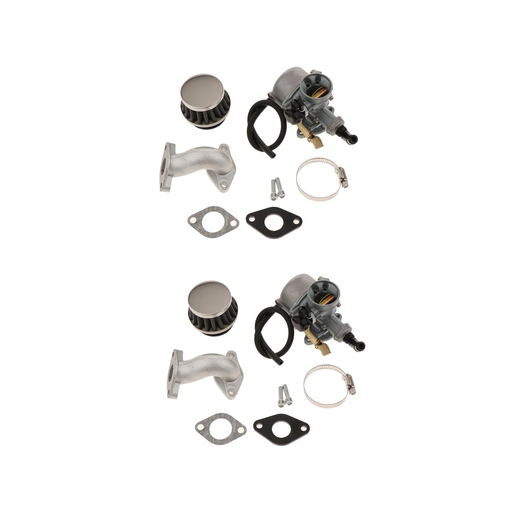 2Set PZ19 Carb Carburetor 35mm Aluminum Air Filter For 50cc 70cc 90cc 110cc ATV Quad,Intake Mount Diameter: 19mm