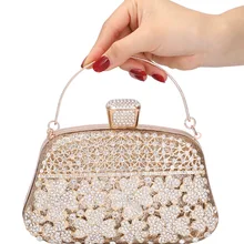 Вечерние сумочки с бриллиантами, роскошные сумочки с цветами для банкета, вечерние сумочки с цепочкой, открытые сумочки, Прямая поставка MN1524