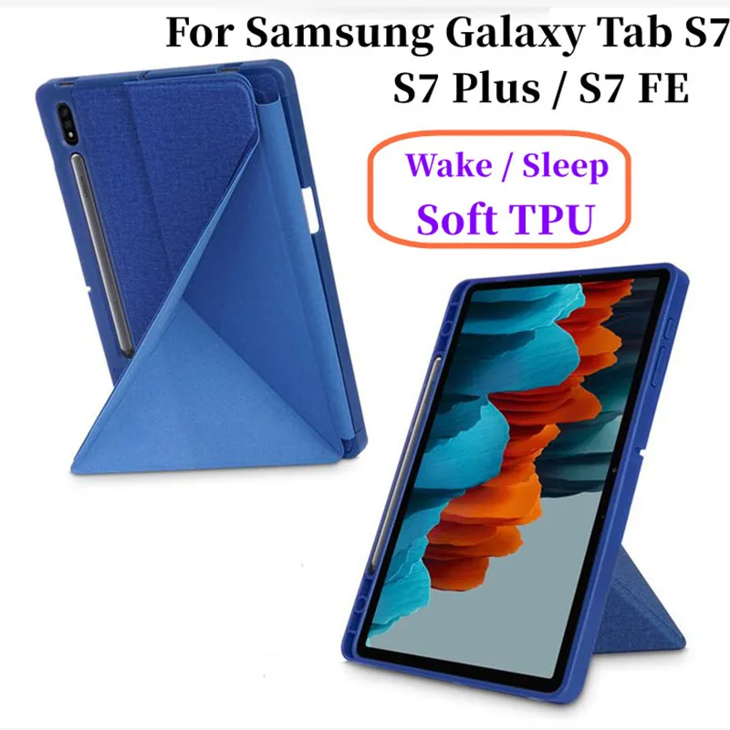 Con Astuccio Portamatite Per Samsung Galaxy Tab S7 Plus Custodia Smart Tablet Per Custodia Galaxy Tab S7 Fe