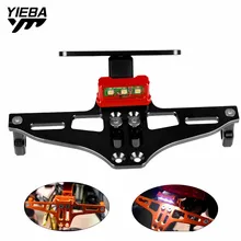 Для BMW R1200RT R nine t Diavel 1260 Универсальный CNC алюминиевый мотоциклетный регулируемый угол заднего номерного знака держатель светильник