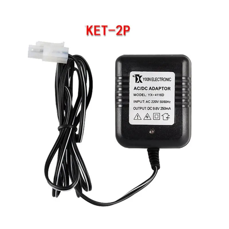 Rechargeable Battery Ni-Cd Ni-MH Batteries Pack KET-2P Plug Adapter 9.6V 250mA Output RC Toy New