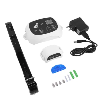 

Rechargeable & Waterproof Wireless 1/2/3 Dog Fence No-Wire Pet Containment System With Progressive Warning Tone US Plug