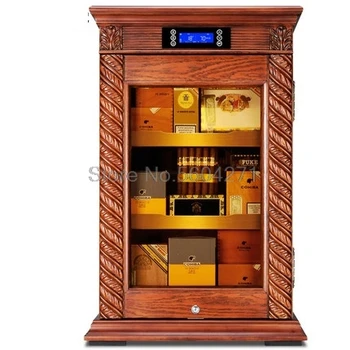 

FK-90CM1 solid wood cigar cabinet carved solid wood cedar wood cigar cabinet intelligent constant temperature cigar cabinet