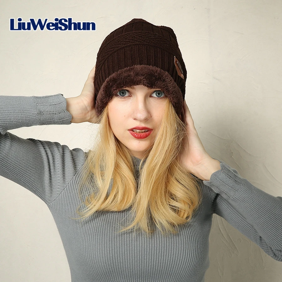 LIUWEISHUN модная зимняя женская шапка мужская шерстяная шапка Skullies Beanies Skullies Bonnet зимний шарф шапка меховая теплая вязаная шапка