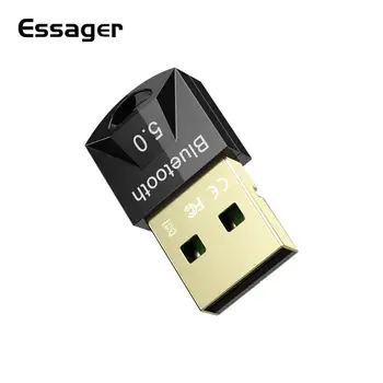 

Essager USB Bluetooth 5.0 Adapter Dongle For PC Computer Wireless Mouse Keyboard PS4 Aux Audio Bluetooth 5 Receiver Adapter