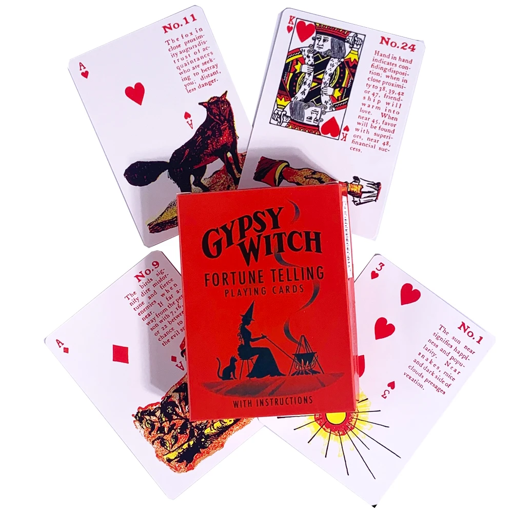 Gypsy Witch Fortune Telling Playing Cards Tarot Cards Video Display High Quality Divination Prophecy Witchcraft Supplies </span><span style