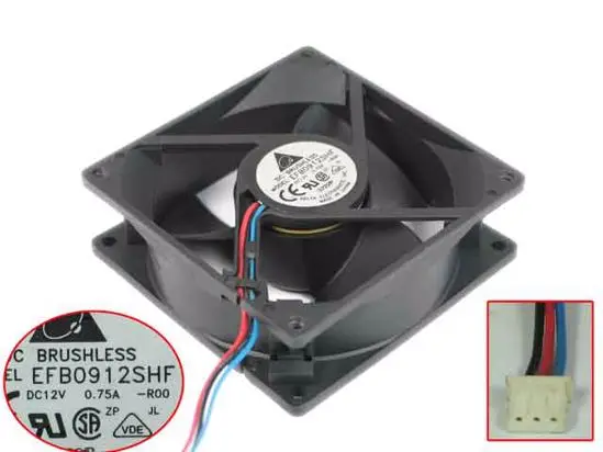 

Охлаждающий вентилятор для сервера Delta Electronics EFB0912SHF R00 DC 12 В 0,75 А 92x92x32 мм