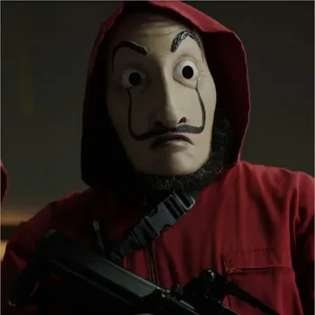 

2020 Halloween Party Salvador Dali Cosplay Movie Mask Money Heist The House of Paper La Casa De Papel Cosplay Costume