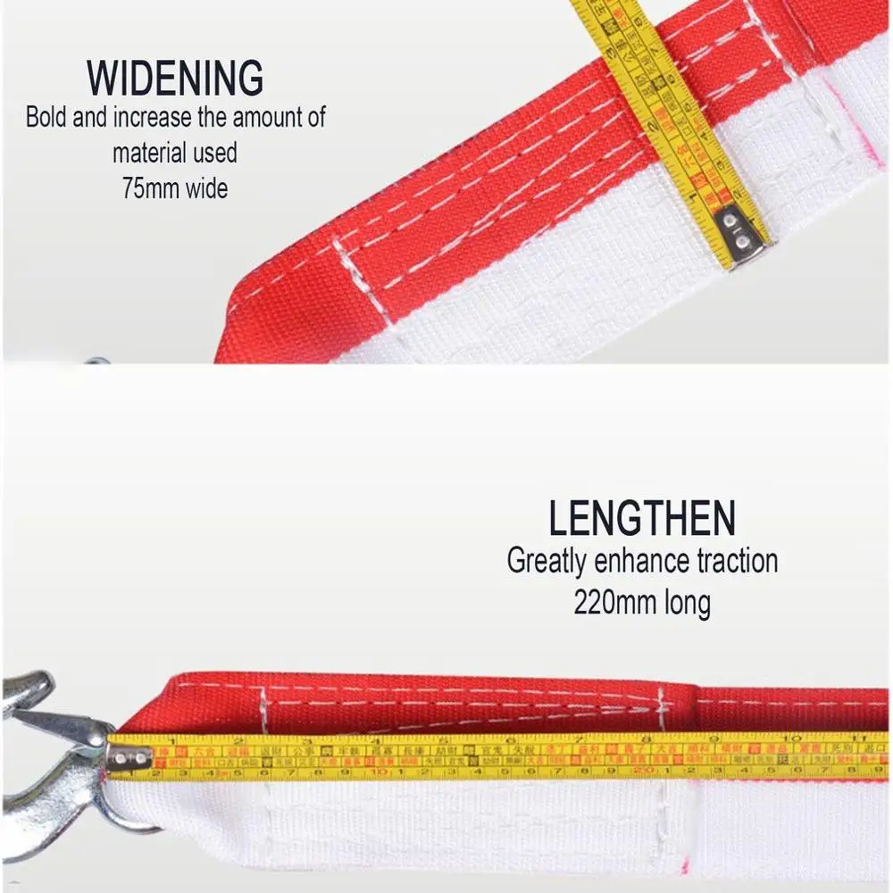 Double Layer Trailer Winch Replacement Strap 4.5m 15ton 775MM Widened Thick Car Trailer Belt Trailer with Safety Hooks