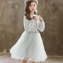 Платье для крупных девочек; осенне-зимние платья с длинными рукавами; коллекция года; Детский свитер; Вязаное детское платье в стиле пэчворк