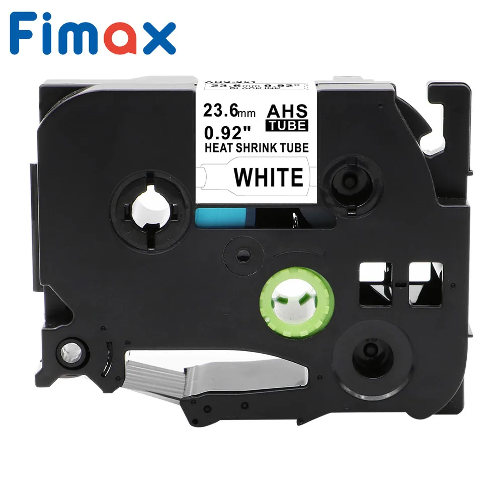 24mm Black on White Fimax 1 шт. HSE-211 HSE-221 HSE-231 HSE-611 6 мм Hse211 совместимы для Brother терм усадочная трубка для печати этикеток PT-E300 PT-E550W - Цвет: 24mm Black on White