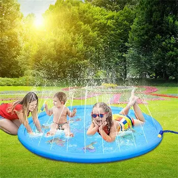 

Swiming Pool Play Summer PVC 100/150/170cm Mat Lawn Games Pad Inflatable Spray Water Cushion Game Garden Family Pat